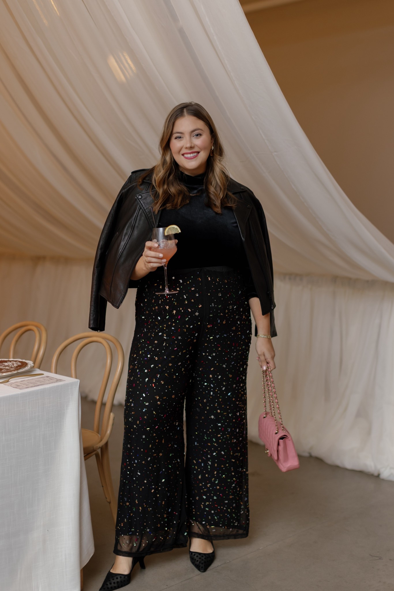 Wearing size 2X in pants, 1X in top, XL in moto jacket. Use CARALYN30 at Anthropologie through 11/23. Use CARALYN15 at Spanx. Use CARALYN20 at Shapermint. 

#LTKHoliday #LTKSaleAlert #LTKPlusSize