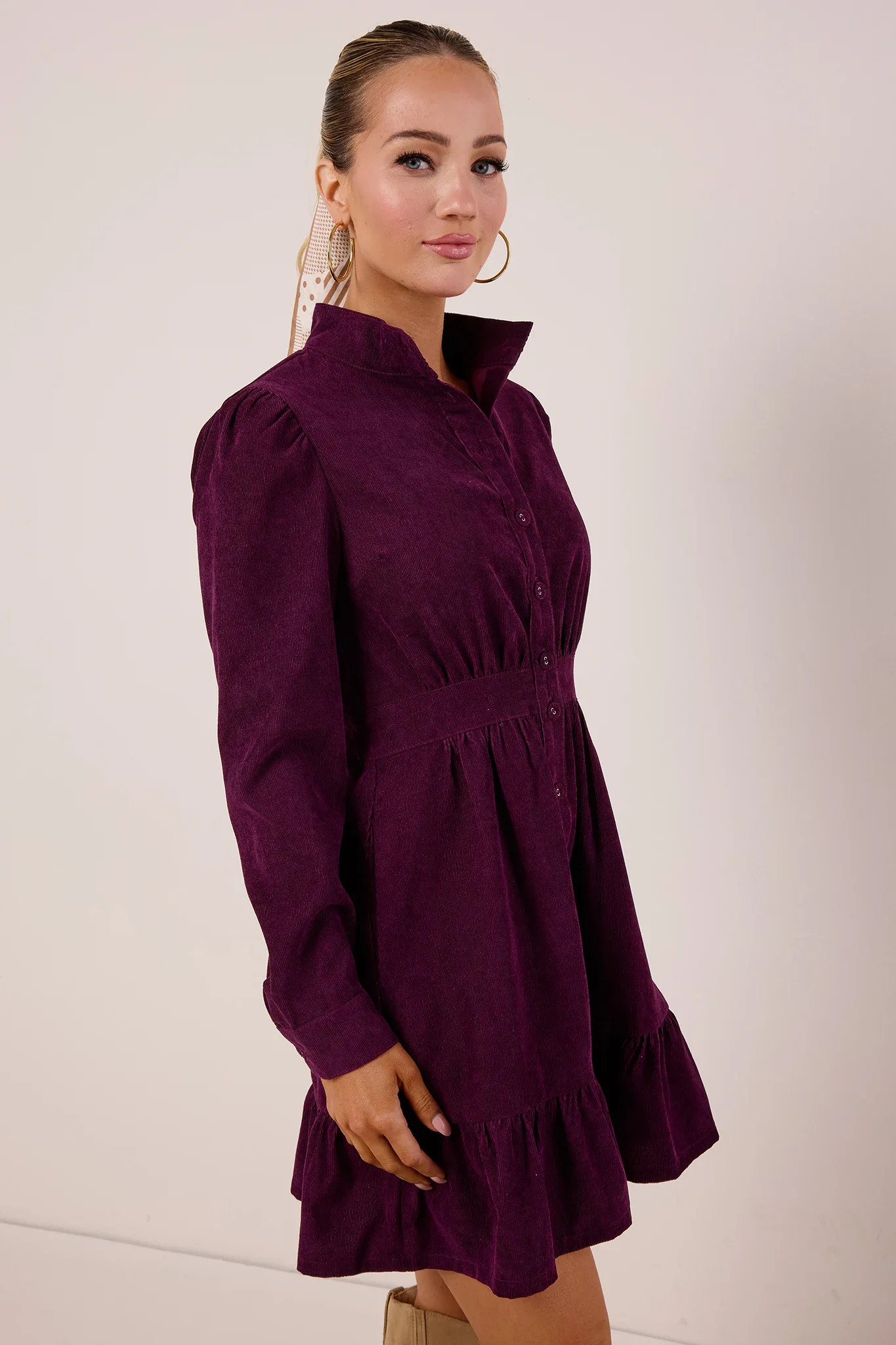 Elizabeth Dress- Eggplant | Avara