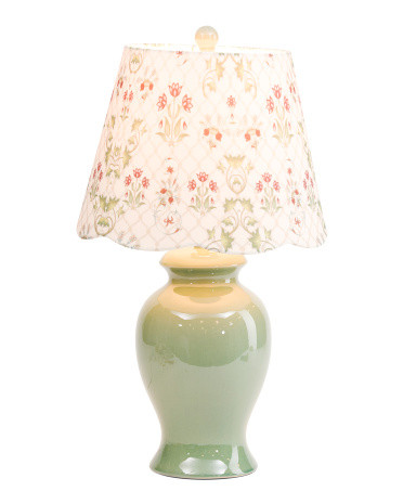 26in Ceramic Ginger Jar Floral Toile Shade Table Lamp | TJ Maxx