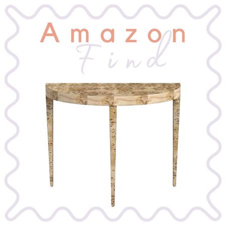 #founditonamazon
Amazon home find; burl wood demilune; burl wood console table; grandmillennial home; entryway tablee

#LTKhome