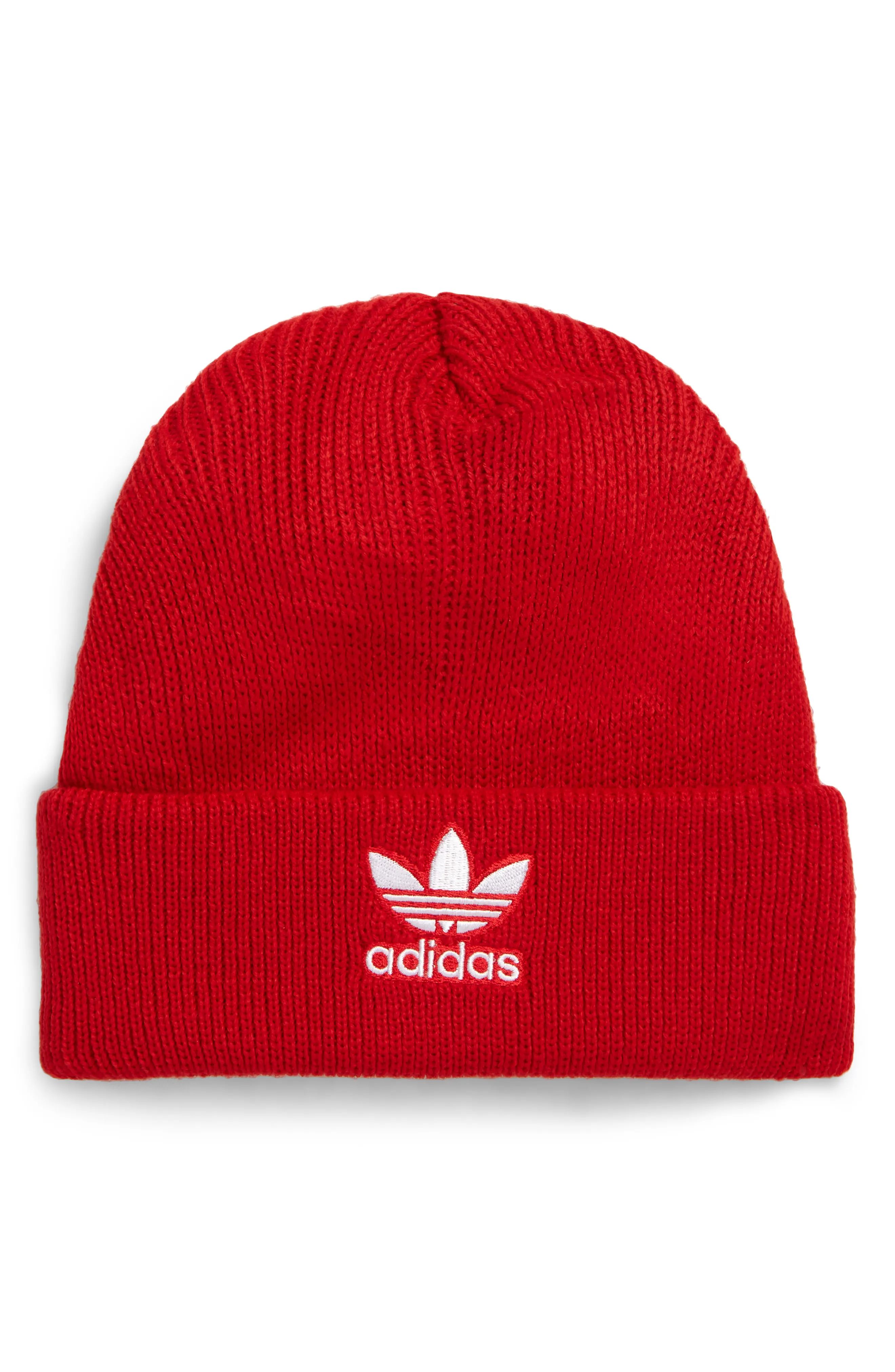 adidas Originals Trefoil Beanie in Red at Nordstrom | Nordstrom