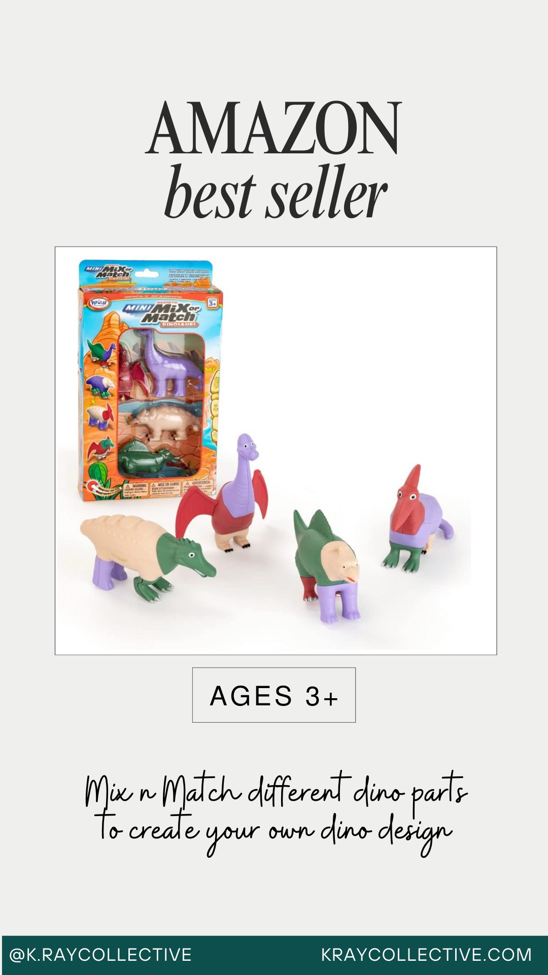 Calling all dinosaur lovers this mixing match body parts set is so fun and great for ages 3+ a perfect Easter basket filler.

Here’s our top 10 Amazon best selling toys last week!  All things my boys own and love.  Stem kits, magnetic tiles, dinosaur mix n match, beach toys and more.  

Best kids toys | boys gift guide | amazon finds | amazon bestsellers


#LTKKids #LTKHome #LTKFamily