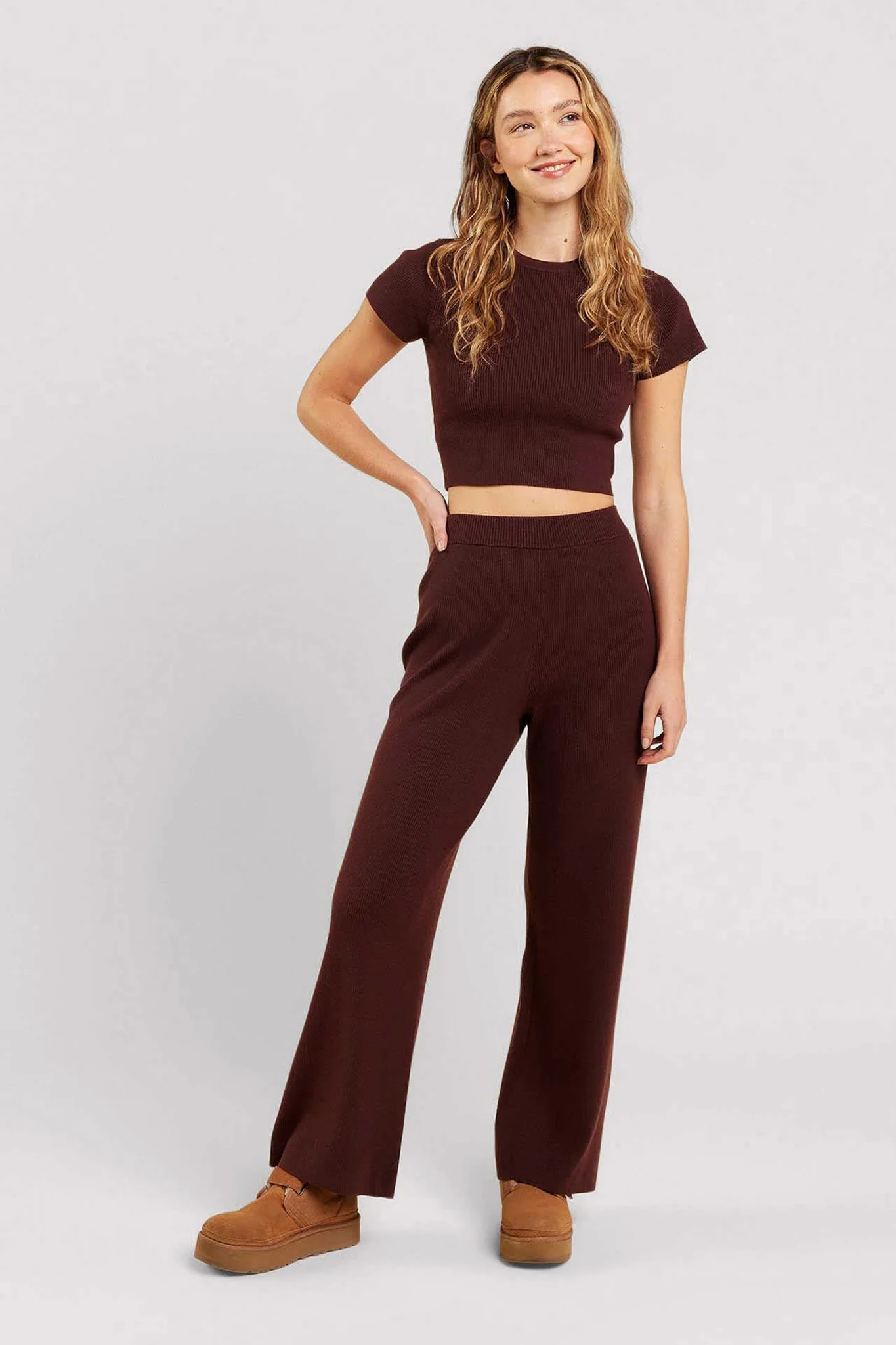 Ribbed Sweater Baby Tee | nuuds