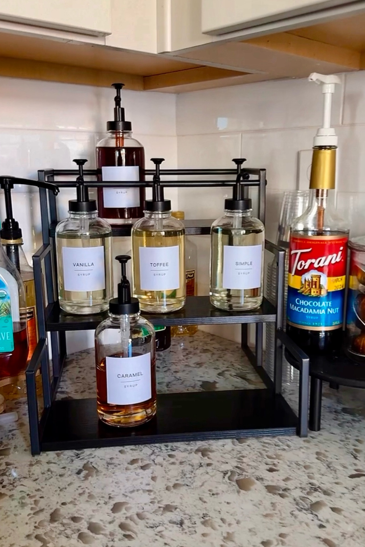 Aesthetic Minimalistic Coffee Rack & Coffee Syrup Bottles with Labels 

#LTKhome #LTKGiftGuide #LTKfindsunder50