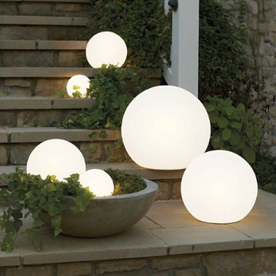 Outdoor Illuminated Sphere | Grandin Road | Grandin Road