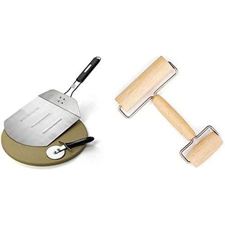 Cuisinart CPS-445 3-Piece Pizza Grilling Set Stainless Steel & Norpro Wood Pastry/Pizza Roller | Walmart (US)
