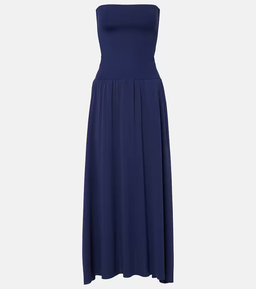 Eres Vestido largo Oda de jersey y crepé | Mytheresa (INTL)