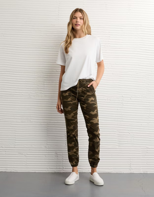 AE Camo Stretch High-Waisted Jegging Jogger | American Eagle Outfitters (US & CA)