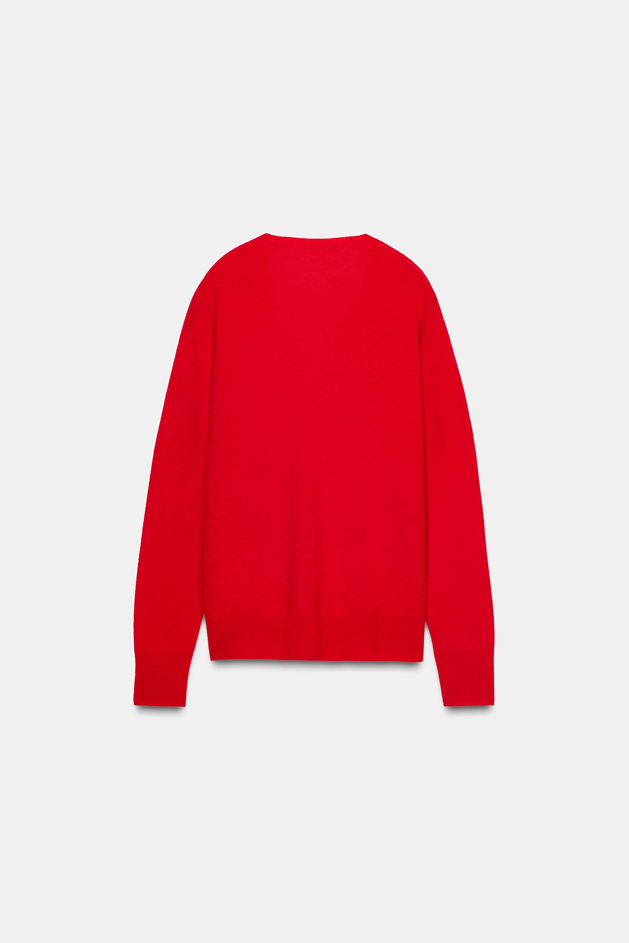 100% EXTRA-SOFT WOOL V-NECK JUMPER | Zara UK