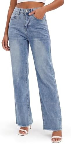 Zylioo Tall Jeans for Women 32"/34" Inseam Long Stretch Denim Pants Straight Leg Mid Rise Classic... | Amazon (US)