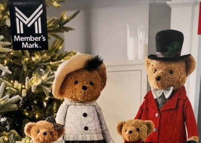 Member's Mark Plush Bear Family Set of 4 Indoor Christmas Decor FastSHIP In Hand | eBay | eBay US