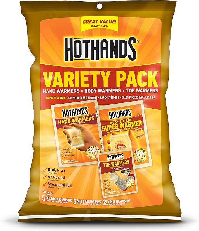 HotHands Toe, Hand, & Body Warmer Variety Pack - Long Lasting Safe Natural Odorless Air Activated... | Amazon (US)