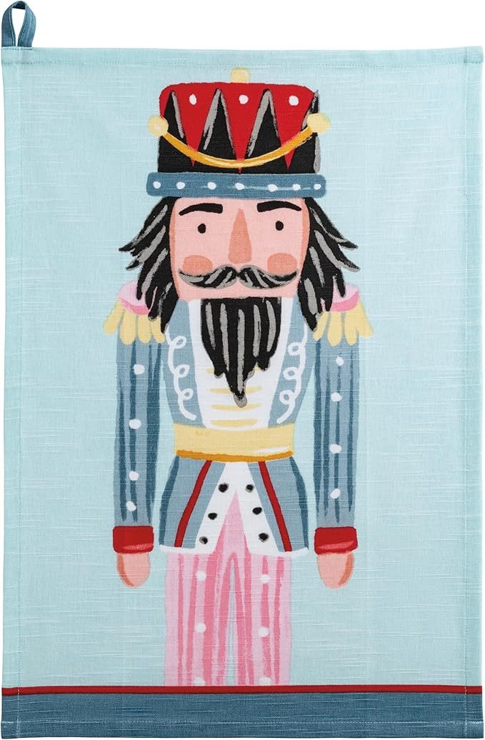 Mud Pie Christmas Blue Nutcracker Towel | Amazon (US)