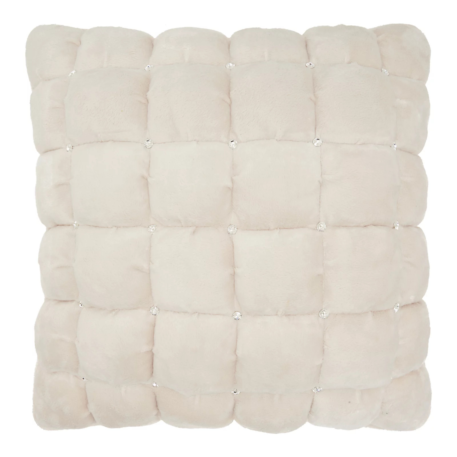 Mina Victory Luminescence Quilted Swarovski Dark Grey Throw Pillow, White, 20X20 | Kohl's