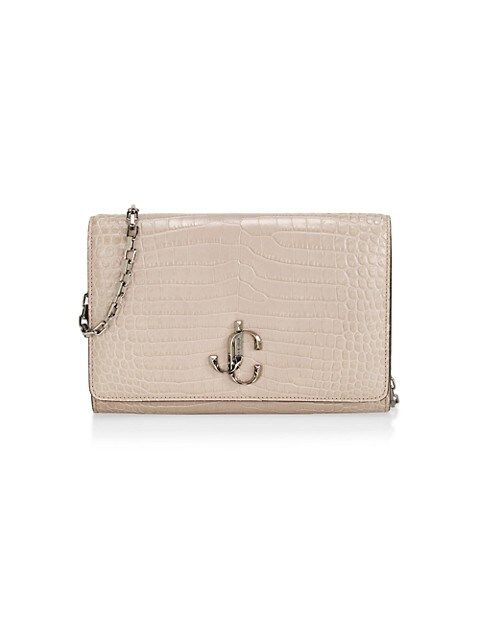 Palace Croc-Embossed Leather Clutch | Saks Fifth Avenue