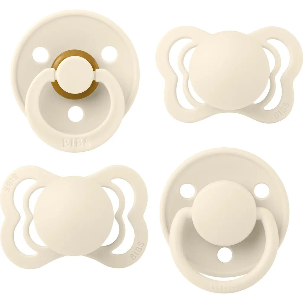 BIBS 4-Pack Try-It Collection Pacifier Set - Size 1 in Ivory at Nordstrom | Nordstrom