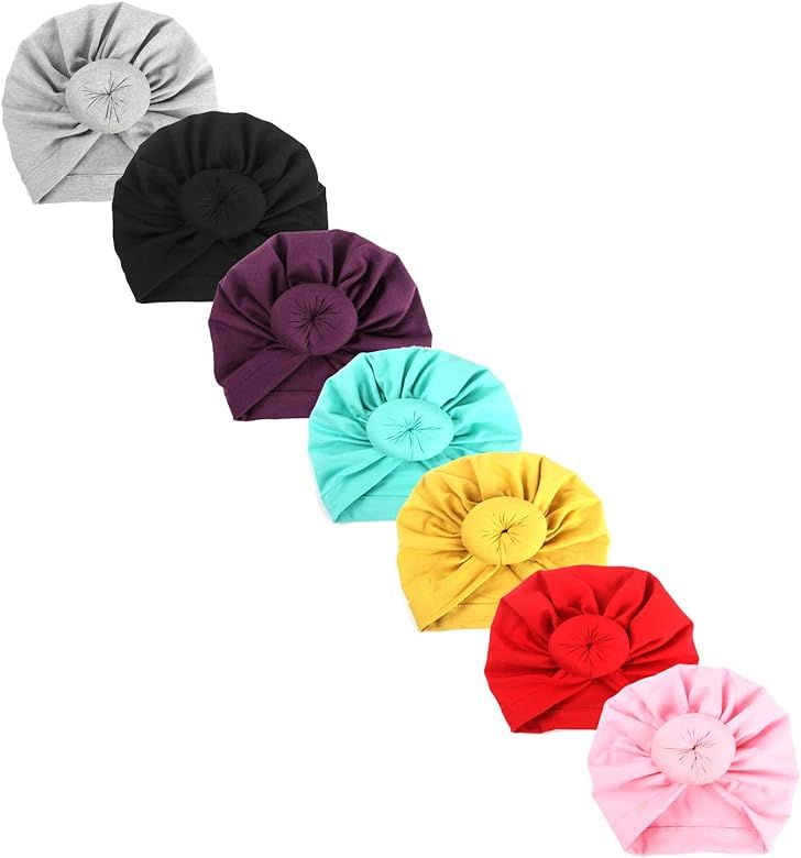 Baby Girl Hat Newborn Hospital Hat Infant Turban Nursery Beanie Headwrap | Amazon (US)