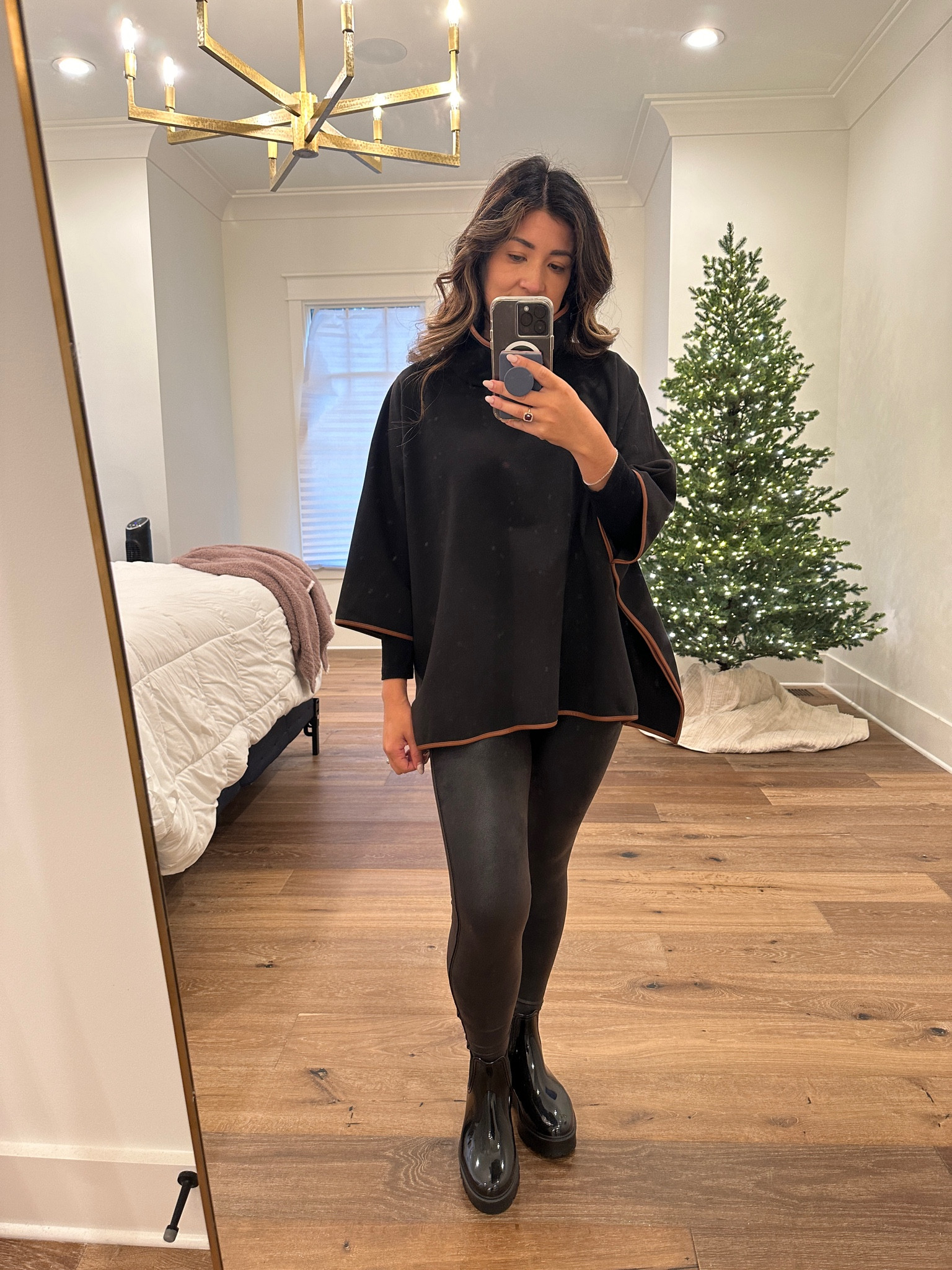 Black leather-trimmed poncho - one size. Multiple colorways. TUCKERNUCK SALE - code is CHEER - 20% off sitewide, 25% off if you spend $500+, 30% off if you spend $1000+

#LTKCyberSaleDE #LTKCyberWeek #LTKsalealert
