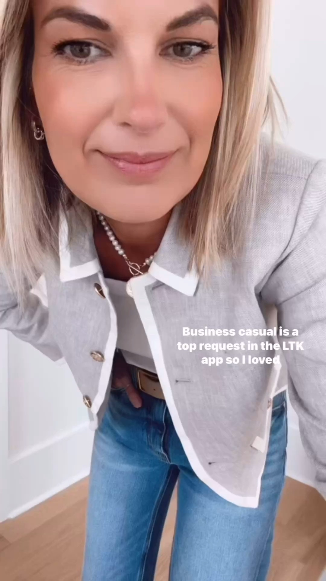 This business casual jacket from @Quince is perfect for those of us who want to look effortlessly put together!  Pairs well with jeans and skirts. Quince has my favorite jeans and shirts ☺️. I am 5’11” in 28x34 jeans and small tank/jacket. 

#quincepartner