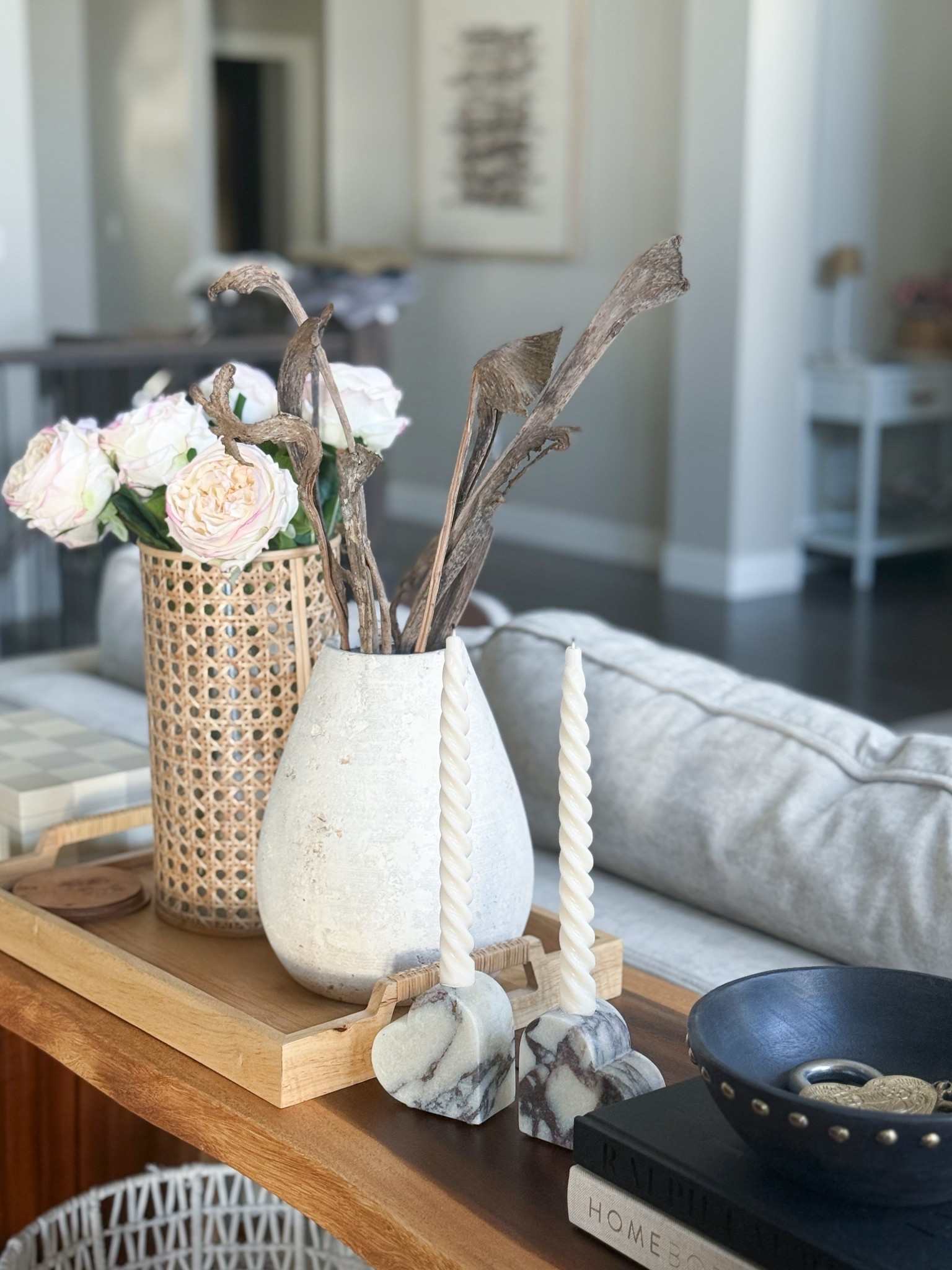 Valentine’s Day, but keep it calm. I love leaning into soft neutrals this time of year. Warm wood, stone, & subtle texture. Romantic without being themed, cozy without feeling seasonal.

neutral valentines decor-valentines home decor-minimal valentines decorating-modern valentines decor-neutral home styling-valentines living room-decor that lasts beyond valentines-soft romantic decor-neutral seasonal decor-valentines tabletop styling-warm neutral home-decor for february

#LTKHome #LTKSeasonal #LTKValentine