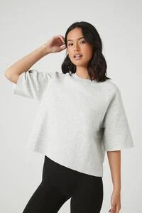 Active Fleece Short-Sleeve Sweatshirt | Forever 21 (US)