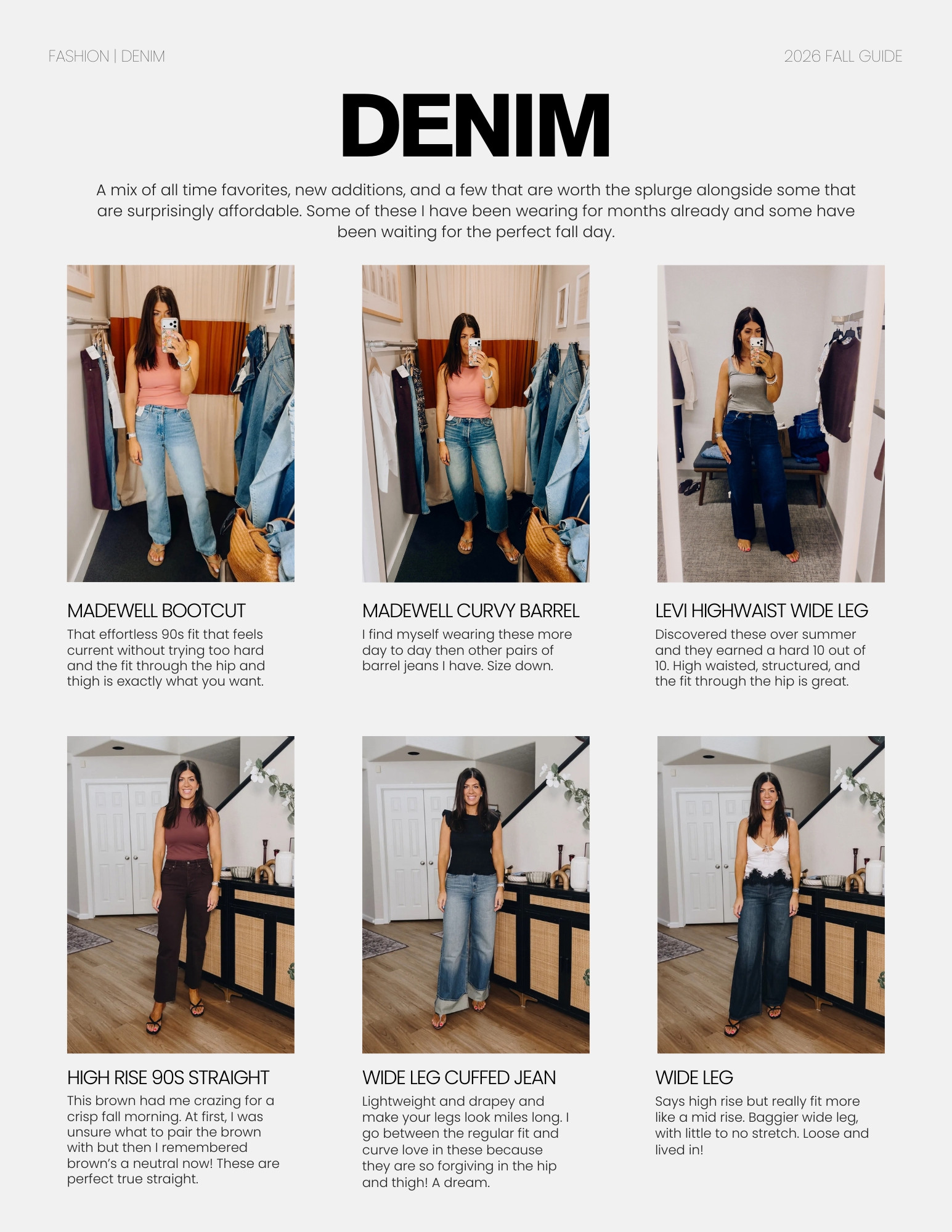 Fall guide to midsize  denim!

midsize, midsize fashion, midsize denim, denim jeans, fall denim, fall style, fall fashion

#LTKootd #LTKMidsize #LTKTall