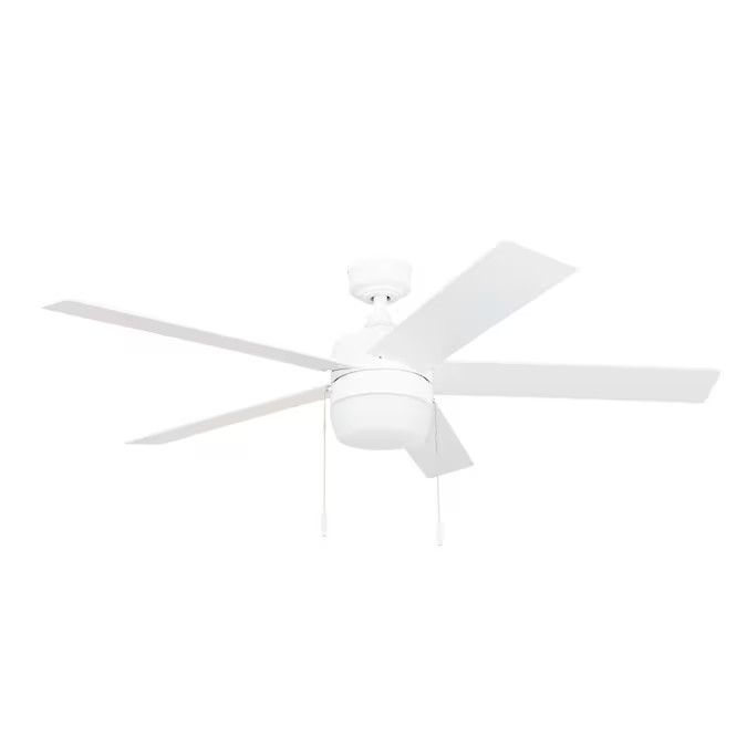 Harbor Breeze Newbern 52-in White Indoor Ceiling Fan (5-Blade) Lowes.com | Lowe's