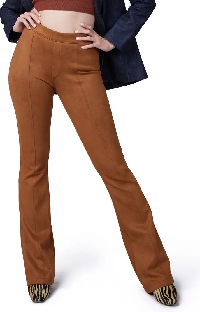 Faux Suede Flare Pants | Nordstrom