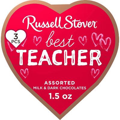 Russell Stover Valentine's Assorted Chocolates Chalkboard Heart Teacher's Gift - 1.5oz (Packaging May Vary) | Target