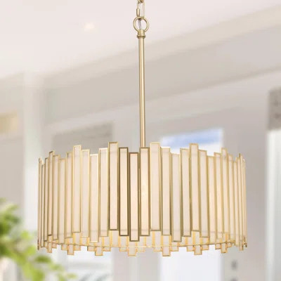 Atchison 4 - Light 16“ Width Dimmable Drum Chandelier UL Certified | Wayfair North America