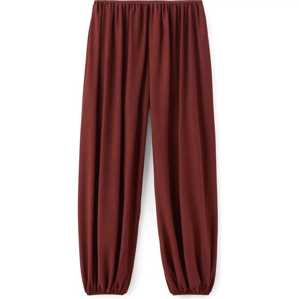MANGO Pleated Balloon Pants in Russet at Nordstrom, Size Medium | Nordstrom
