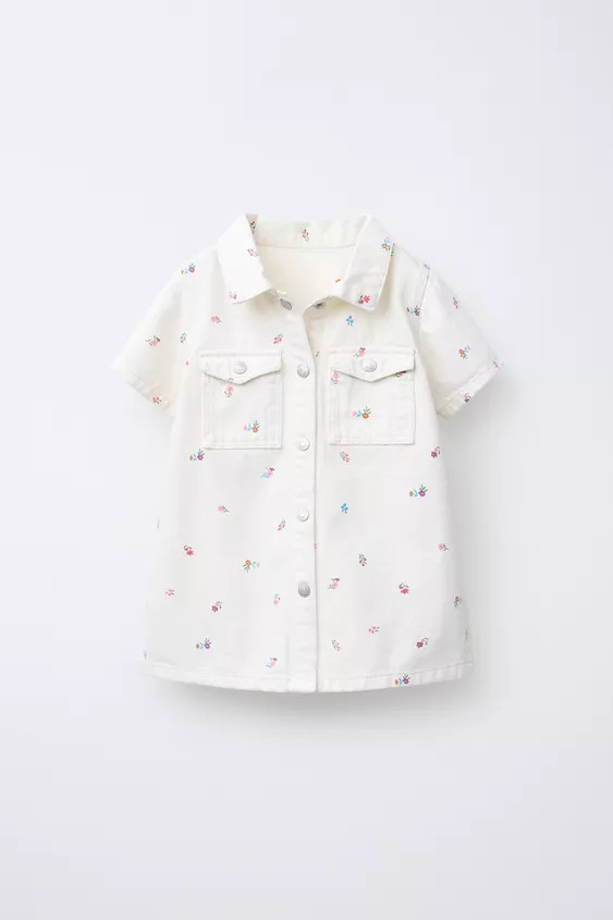 FLORAL TWILL DRESS | Zara US