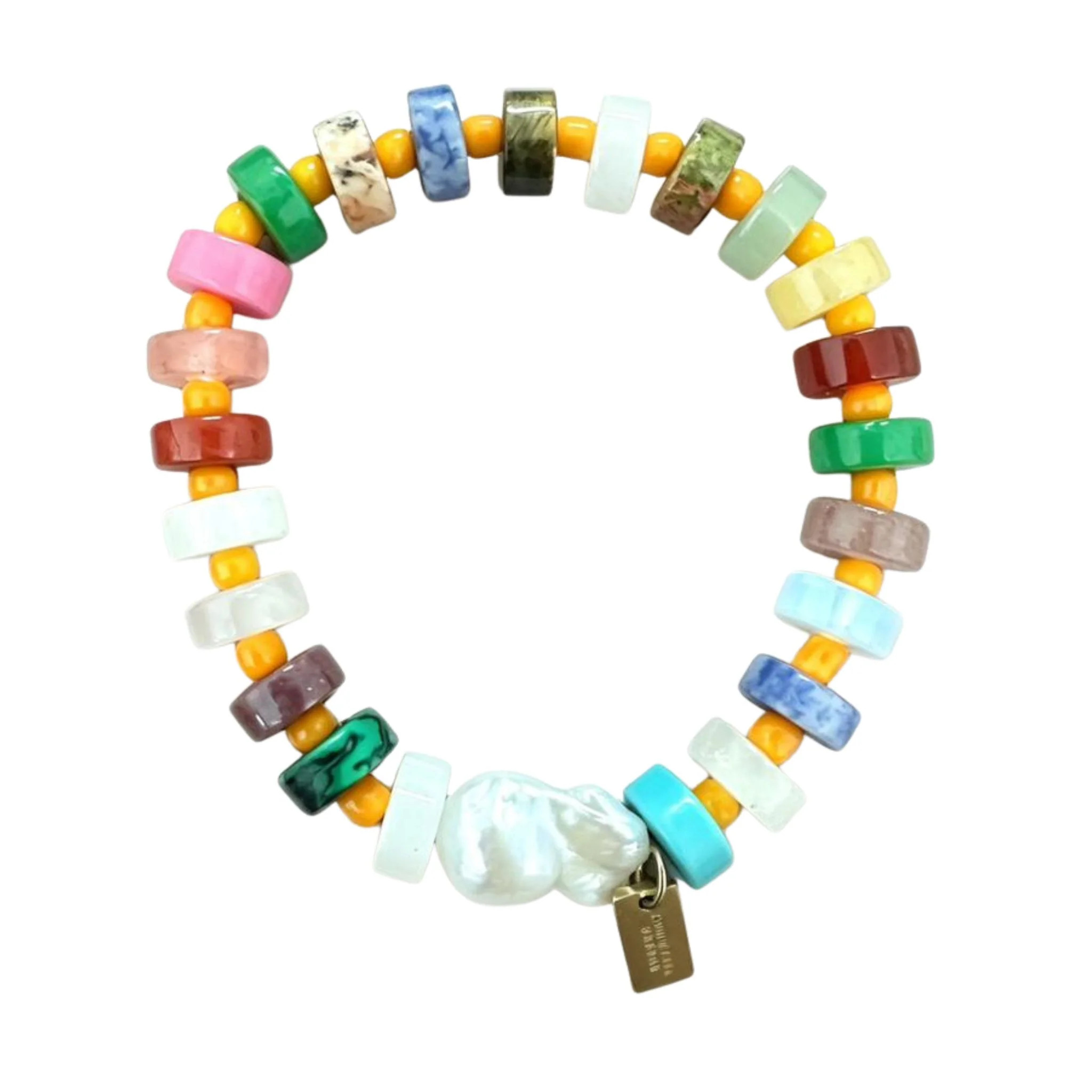 Happy Go Lucky Baroque Pearl Beaded Bracelet | Christina Greene LLC