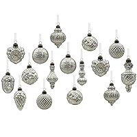Glass Christmas Ball Ornaments Mercury Glass Drop Ornaments Gold Color Size: 2.15''-3.4'' (16 Pie... | Amazon (US)