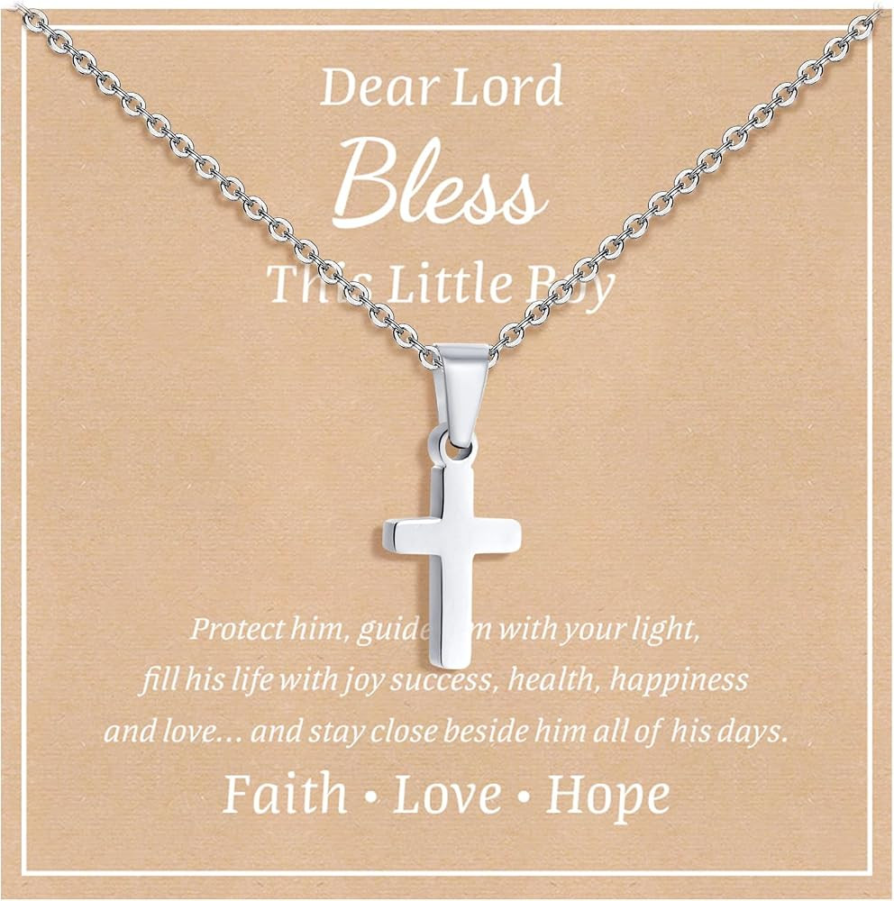 MEALGUET Stocking Stuffers Cross Necklace for Kids : Minimalist Gold Plated/Silver Cross Chain Ne... | Amazon (US)