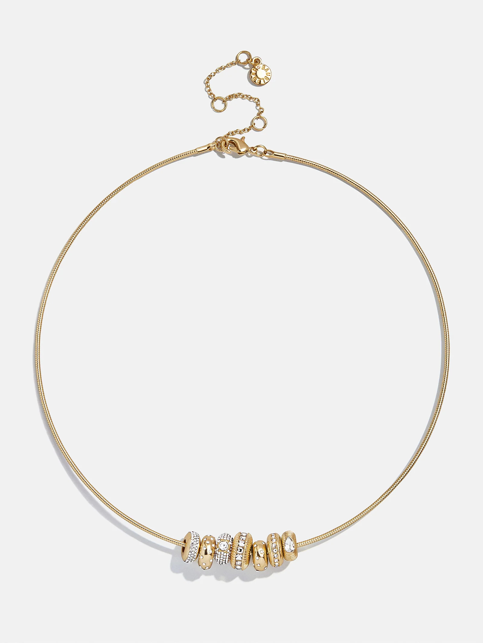 Bridget Charm Necklace - Gold/Pavé | BaubleBar