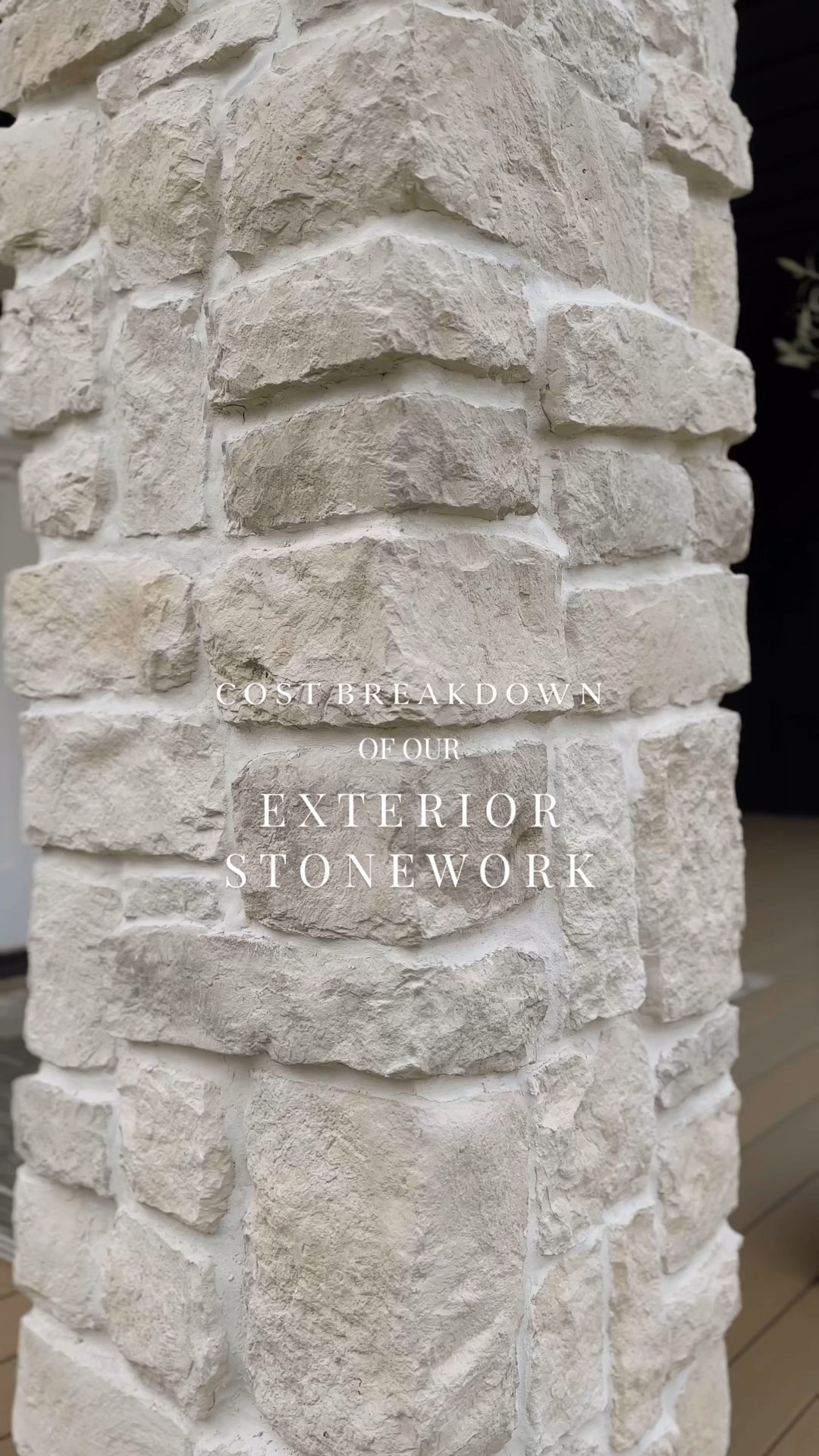 A question we often get asked… “𝙃𝙤𝙬 𝙢𝙪𝙘𝙝 𝙙𝙞𝙙 𝙮𝙤𝙪𝙧 𝙀𝙭𝙩𝙚𝙧𝙞𝙤𝙧 𝙎𝙩𝙤𝙣𝙚𝙬𝙤𝙧𝙠 𝙘𝙤𝙨𝙩?”
Breaking down this DIY project piece by piece- keep in mind we did the installation ourselves saving thousands of dollars on labor!

#LTKSeasonal #LTKHome #LTKSaleAlert