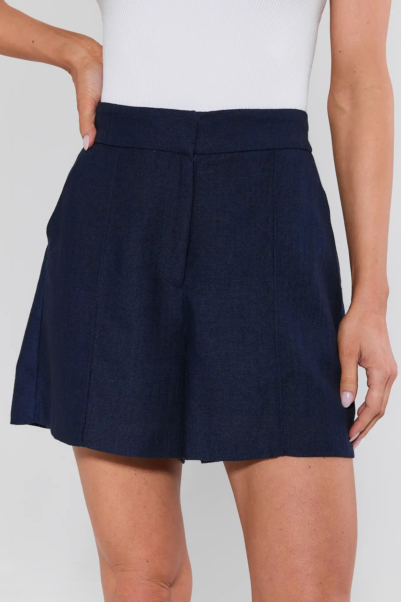 Navy Tailored Shorts | Avara
