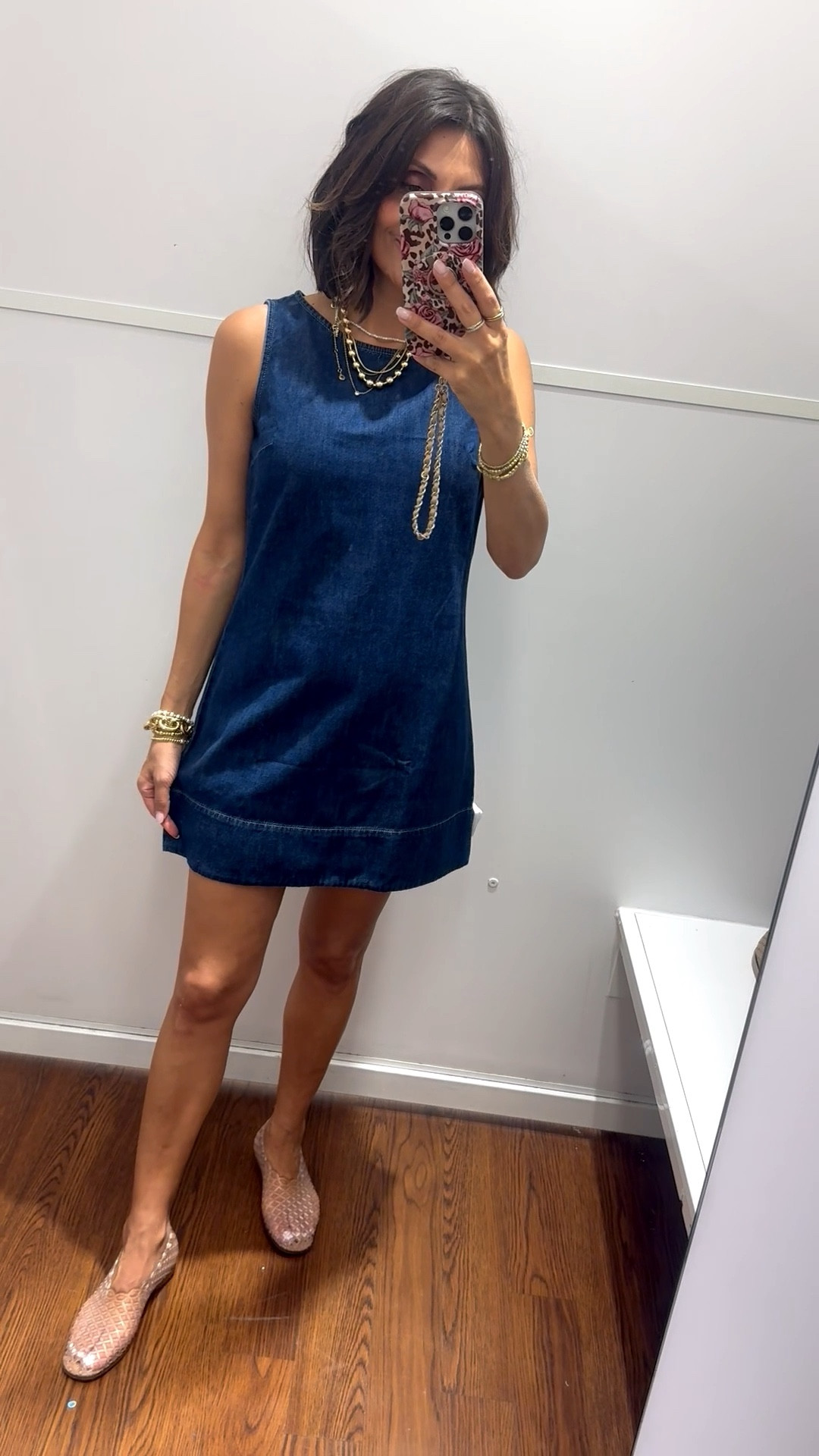 Loved this denim dress so much I took it home with me 
I was in xs but took small home 

#LTKOver40 #LTKWorkwear #LTKgrwm