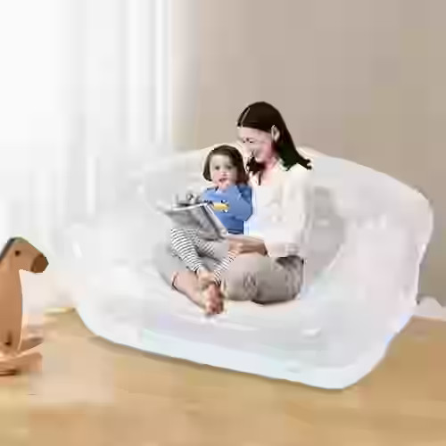 Clear Inflatable Sofa, Portable Inflatable Couch Inflatable Double Person Sofa Folding Blow up Ch... | Walmart (US)