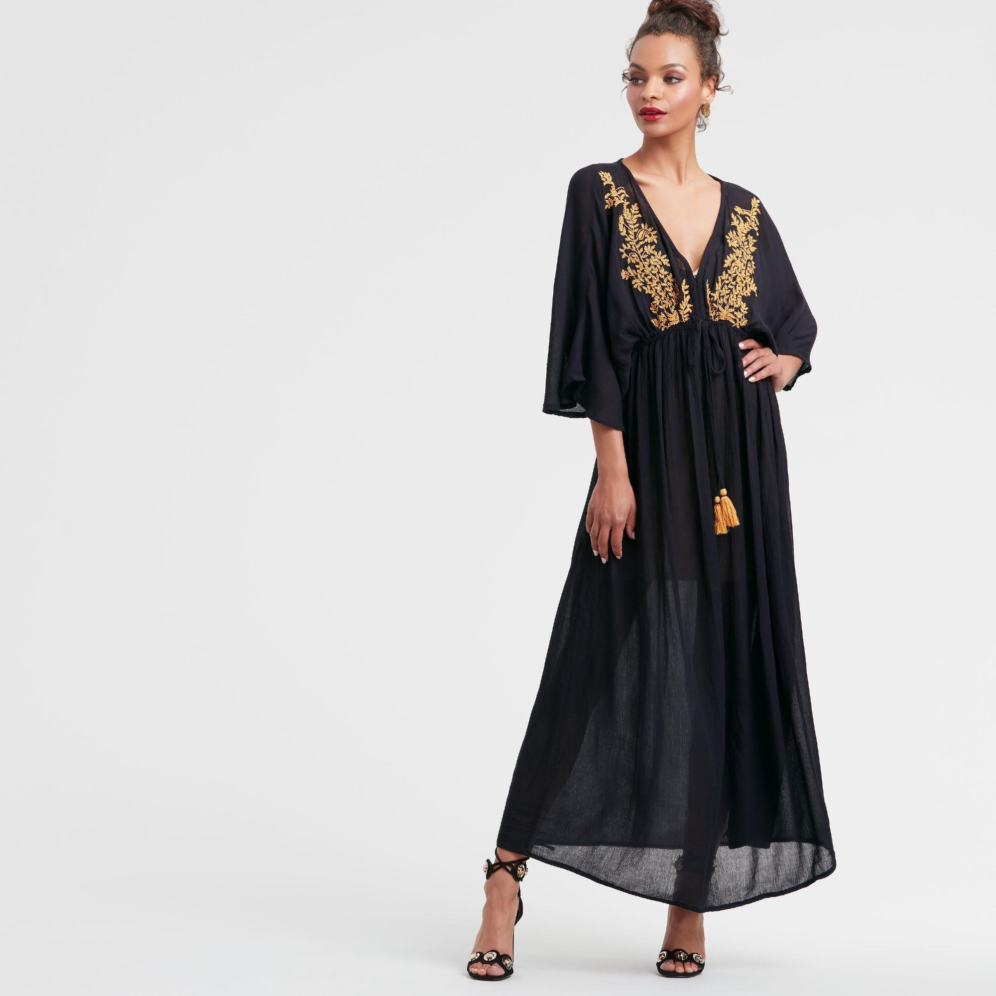 Black and Mustard Embroidered Mira Dress - Smmd by World Market Smmd | World Market