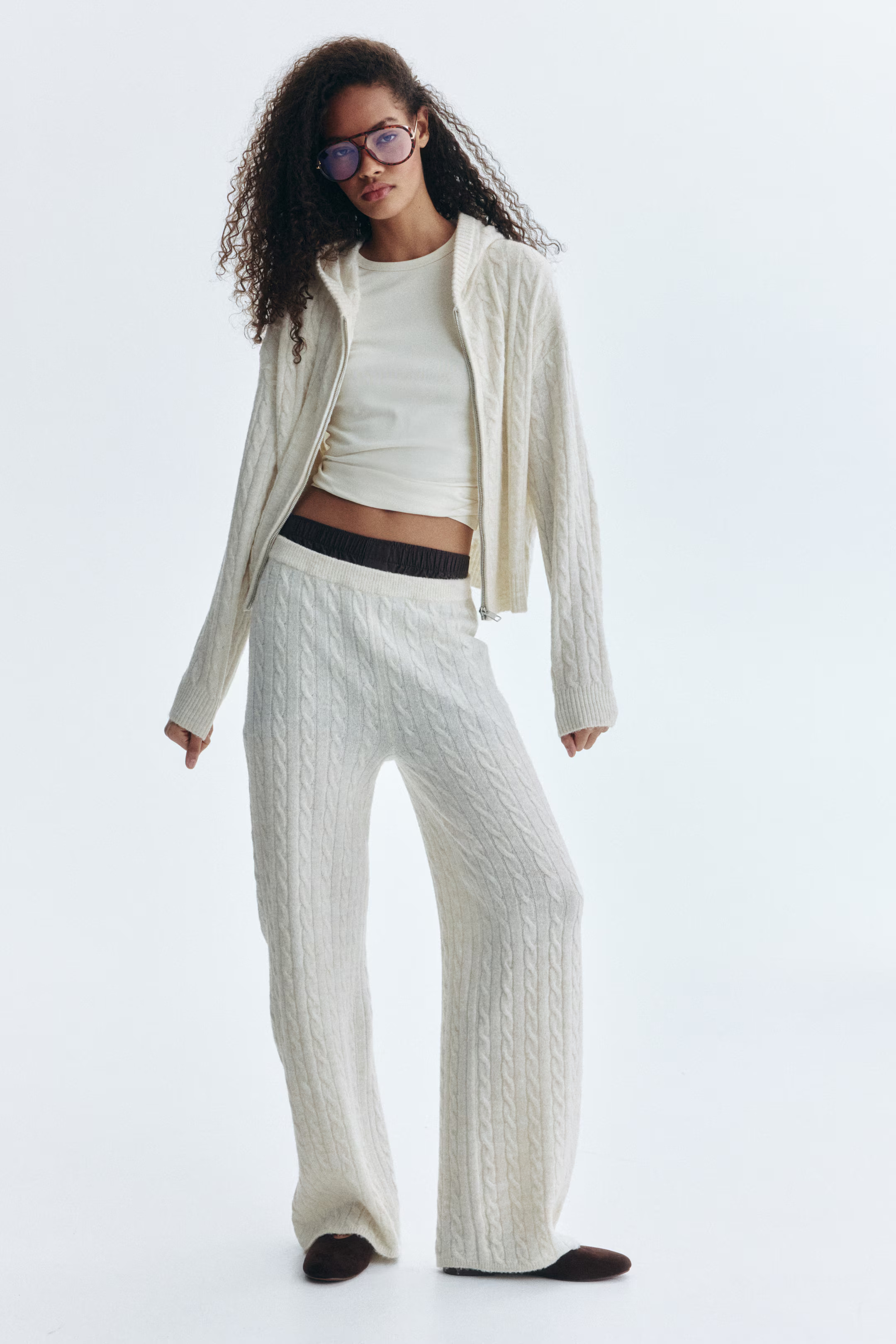 Cable-Knit Cardigan with Zipper | H&M (US + CA)