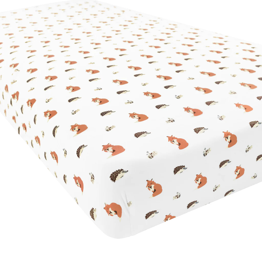 Crib Sheet in Sienna Woodland | Kyte Baby