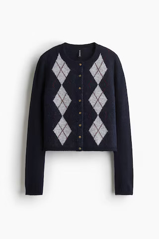 Jacquard-knit cardigan | H&M (UK, MY, IN, SG, PH, TW, HK)