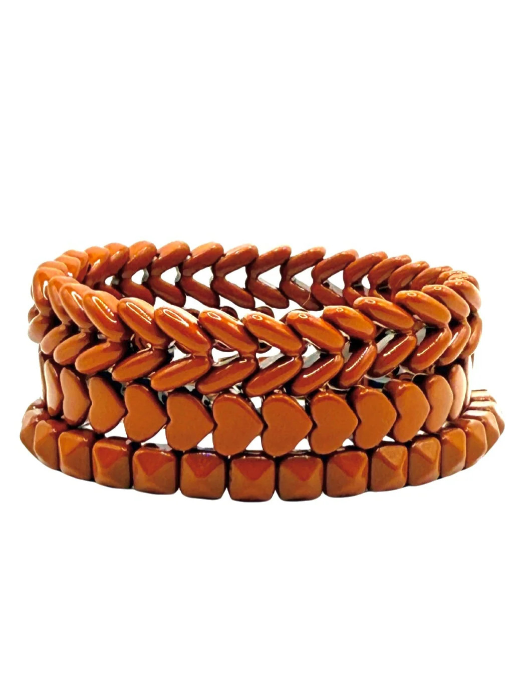 The Burnt Orange Stack Bracelets | La Lumiere NY