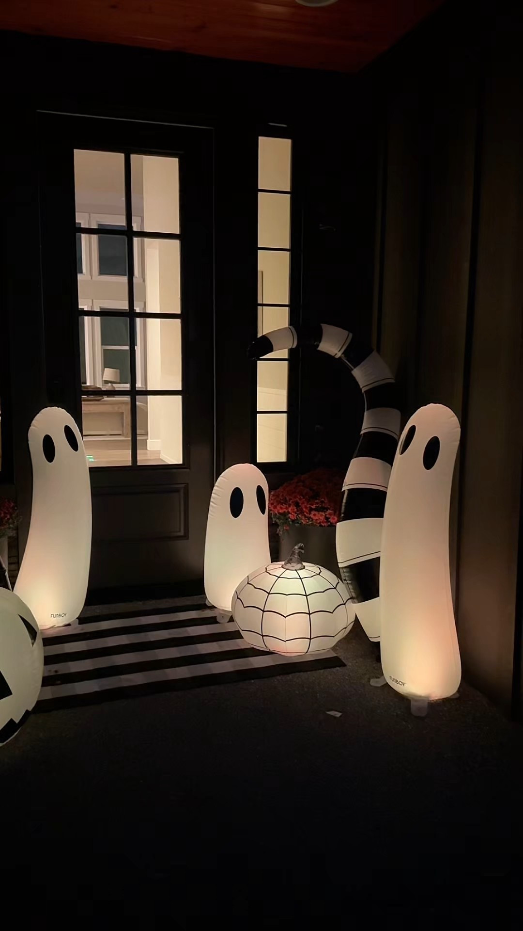 #ad Obsessed with this Halloween setup from @funboy the black-and-white ghosts, pumpkins, and snakes all light up with color-changing LED glow and are weighted so they stay perfectly in place. The easiest way to turn your porch into a spooky vibe. You can shop the full look in my LTK shop! @Shop.LTK #liketkit

#LTKSeasonal #LTKHome #LTKFamily