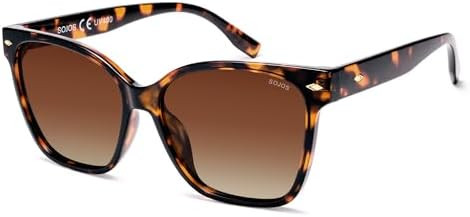 SOJOS Trendy Square Oversized Polarized Sunglasses Women SJ2682 | Amazon (US)