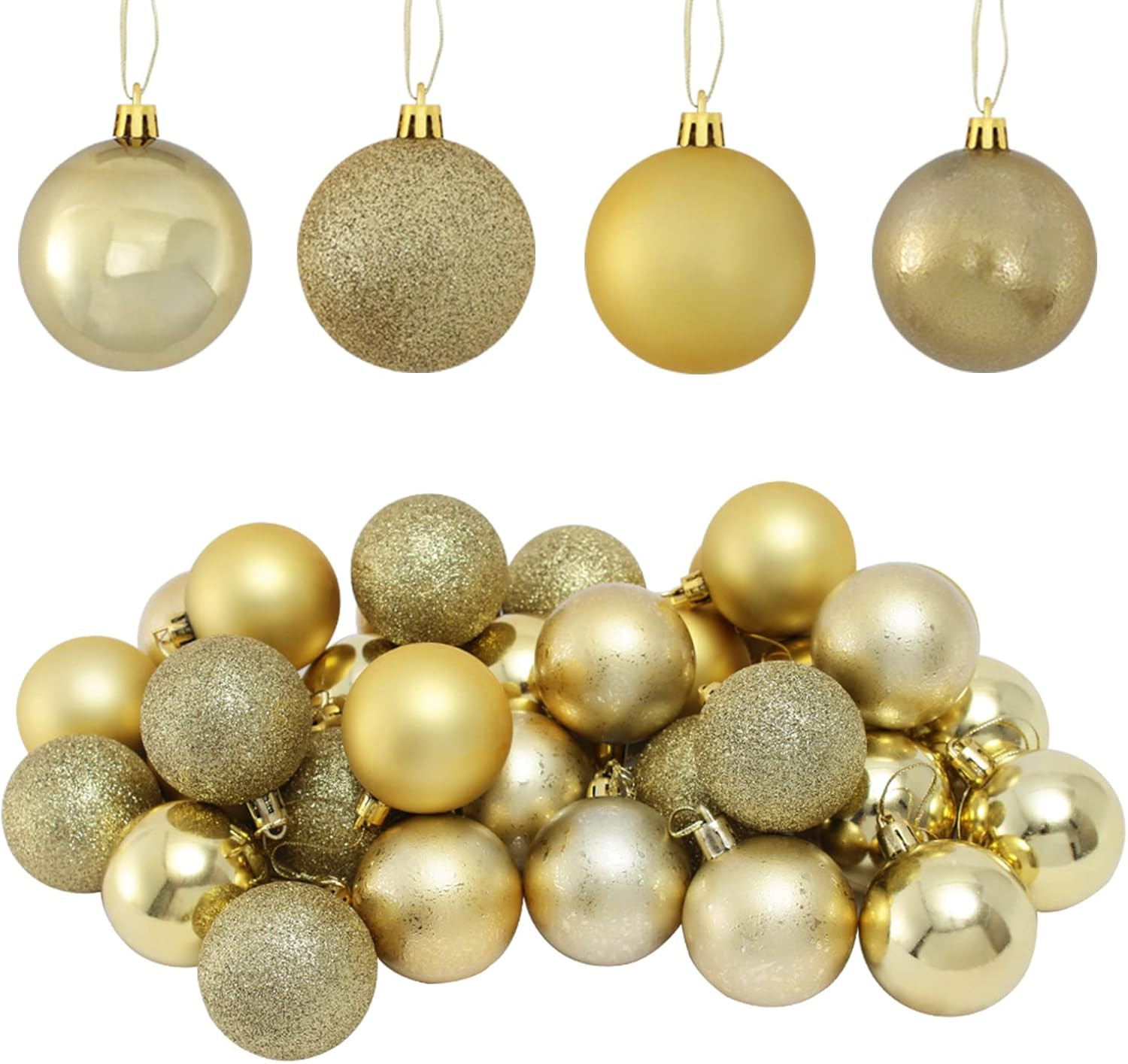 Amazon.com: TKYGU 30 Pcs/6Set Droplet Christmas Tree Decorations Christmas Ball Decorations Shiny... | Amazon (US)