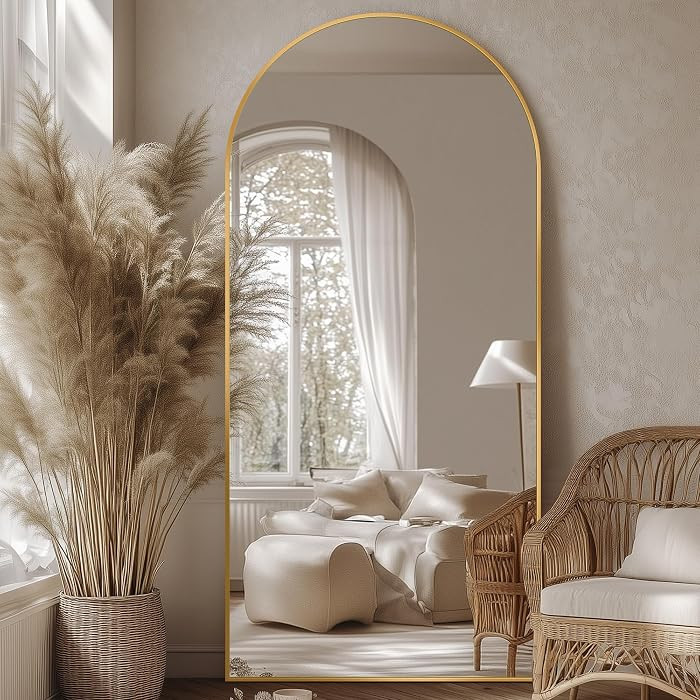 Full Length Mirror, 76"x34" Oversized Arched Mirror Large Standing Mirrors, Tall Mirrors Body Flo... | Amazon (US)