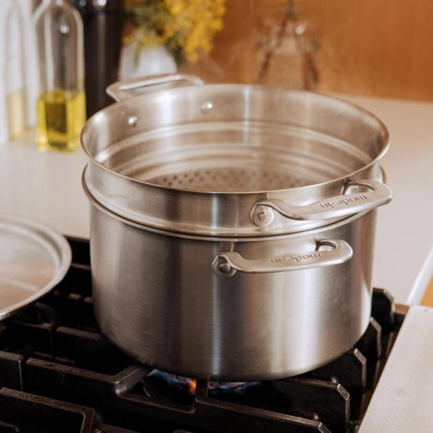 8 QT Stock Pot | Pasta Insert Set | Made In Cookware